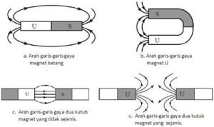 Gambar garis2 gaya magnet